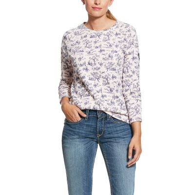 Ariat Ready - Sweater LichtRoze / Blauw Dames - 14243-150